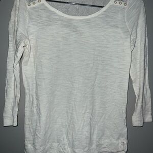 Women's White Long Sleeve Top XS